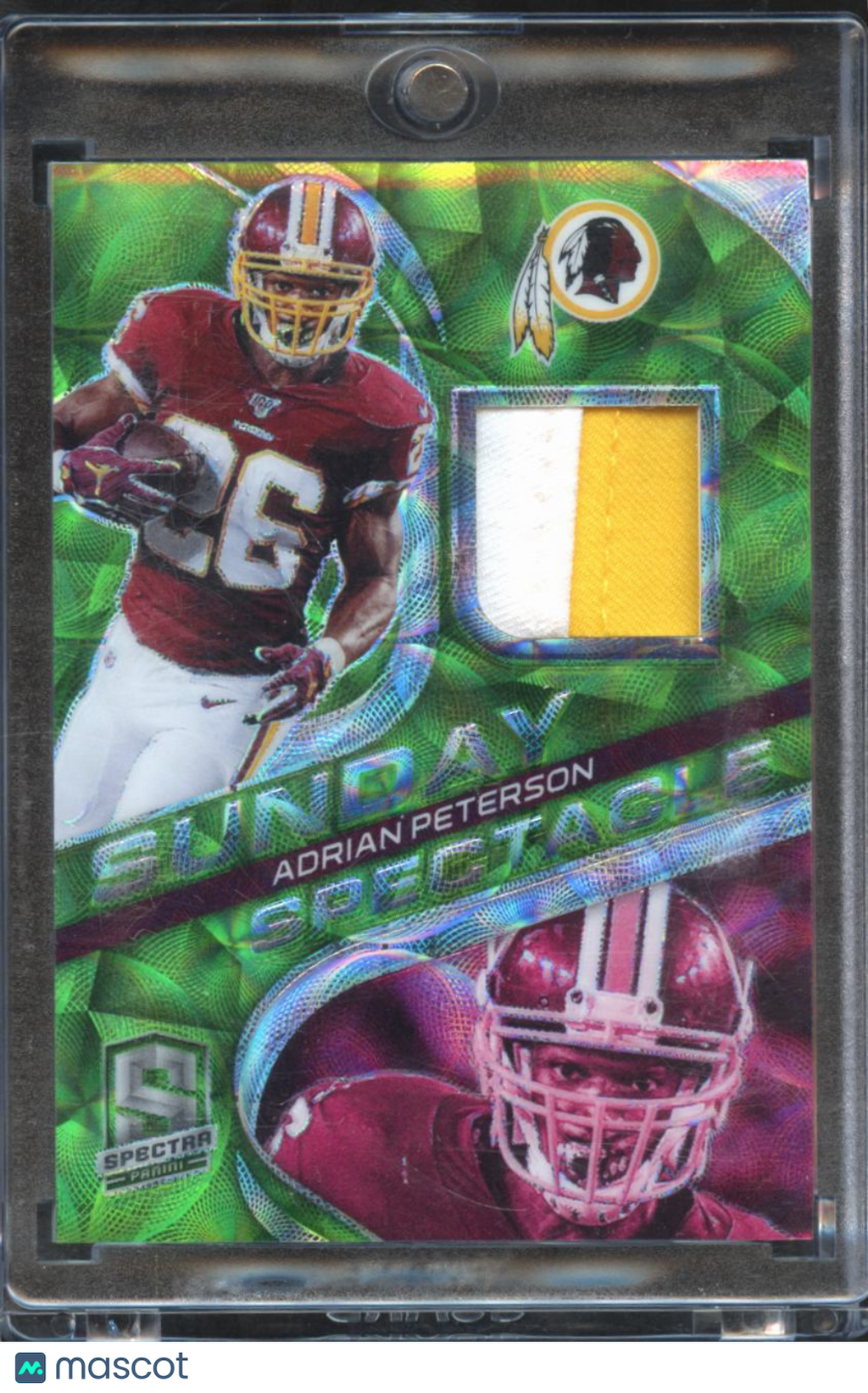 Adrian Peterson 2020 Spectra 2 Color Jersey Patch 28/30 Washington Redskins