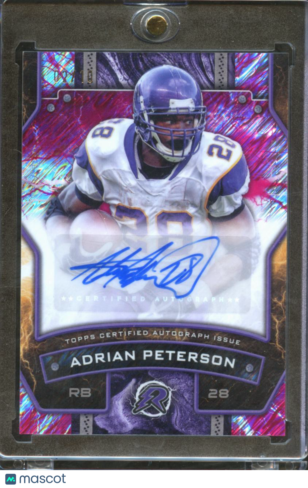 Adrian Peterson 2025 Topps Resurgence Auto Autograph 2/10 Minnesota Vikings