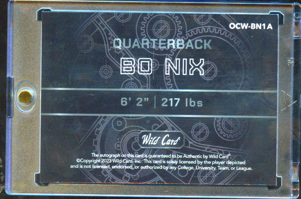 Bo Nix 2023 Wild Card Auto Autograph Rookie RC Broncos Oregon Ducks 1/1