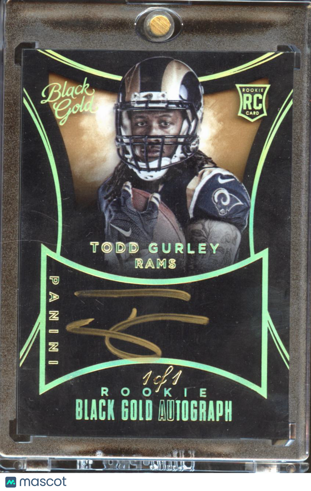 Todd Gurley 2016 Black Gold Auto Autograph RC Rookie 1/1 St. Louis Rams