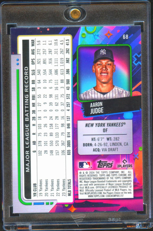 Aaron Judge 2024 Topps Chrome Cosmic White Whole Refractor SSP New York Yankees