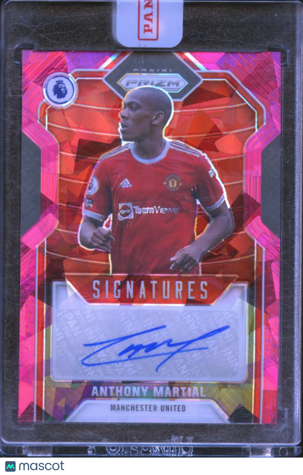 Anthony Martial 2021 Prizm Auto Autograph Pink Ice Manchester United