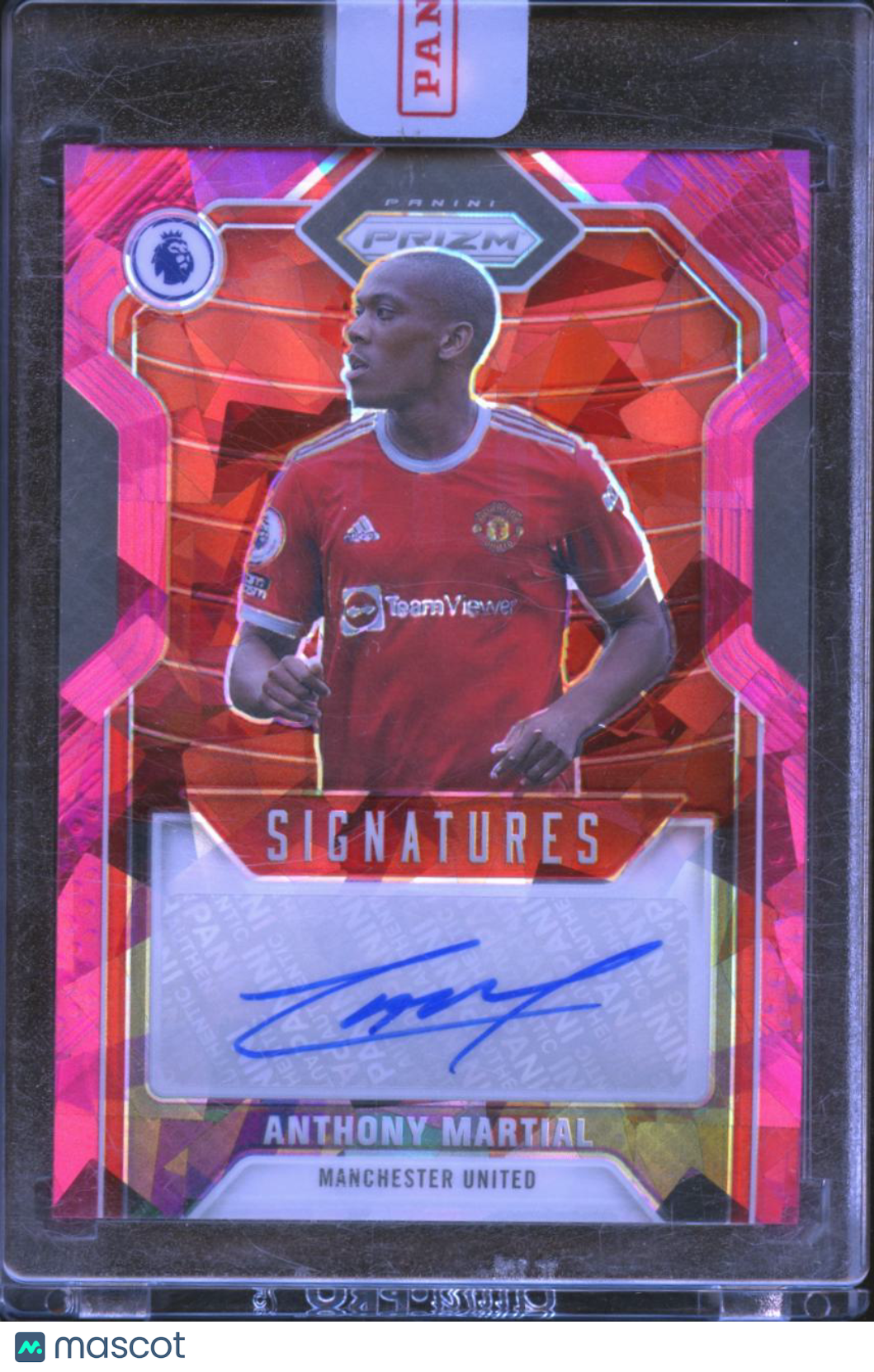 Anthony Martial 2021 Prizm Auto Autograph Pink Ice Manchester United