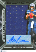 Jalen Milroe 2025 Black Auto Autograph Patch RC 80/99 Seattle Seahawks