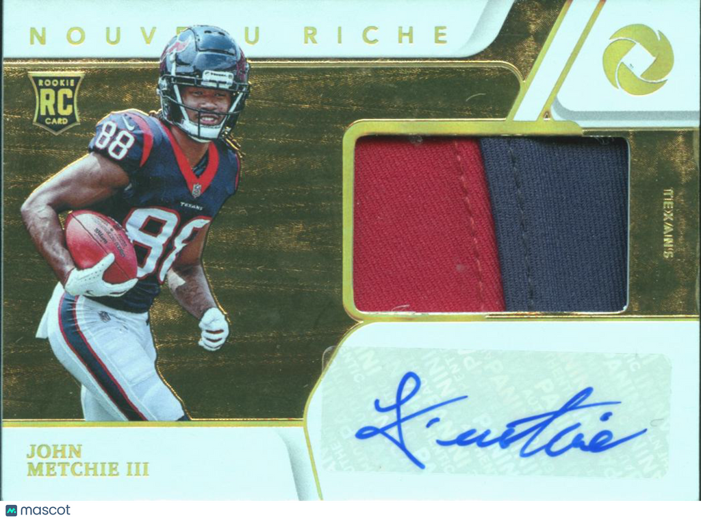 John Metchie III 2022 Gold Standard Opulence Auto Autograph Patch RC /79 Texans
