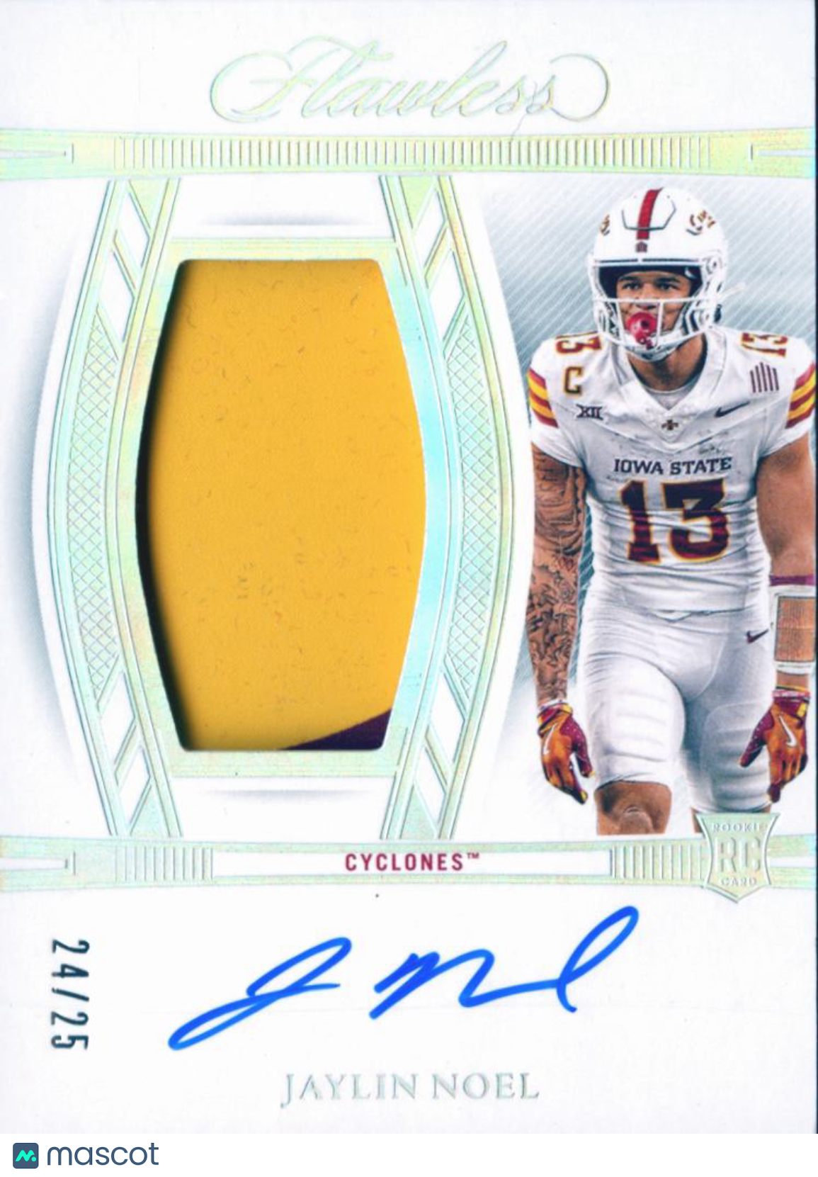Jaylin Noel 2025 Flawless Auto Autograph Patch /25 Iowa State Cyclones