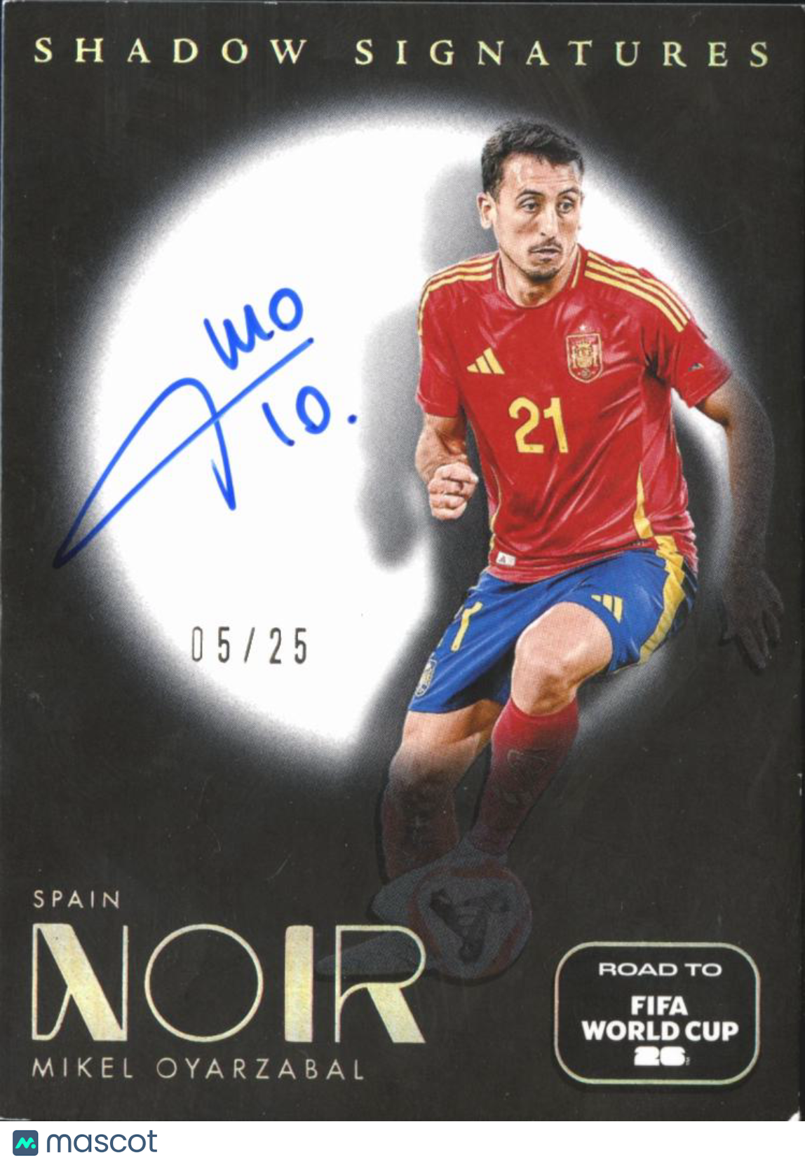Mikel Oyarzabal 2025 Noir Road to FIFA World Cup 26 Auto Autograph 5/25 Spain
