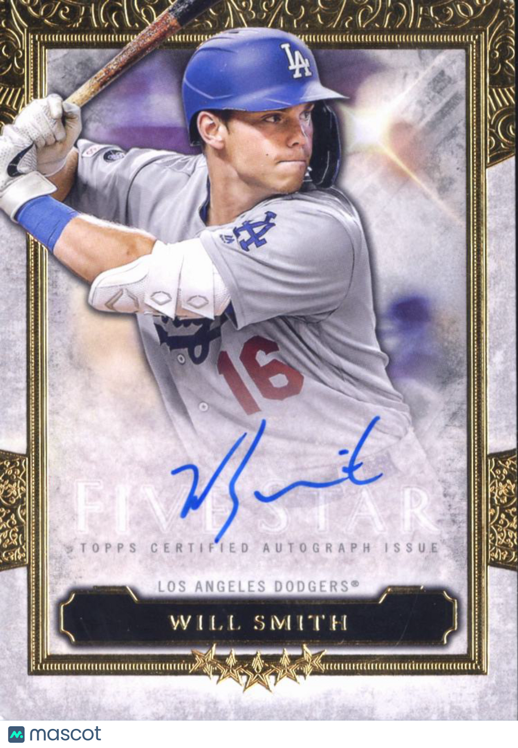 Will Smith 2020 Topps Five Star Auto Autograph Los Angeles Dodgers
