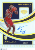 Trey Murphy III 2022 Immaculate Auto Autograph Rookie RC 60/99 Pelicans