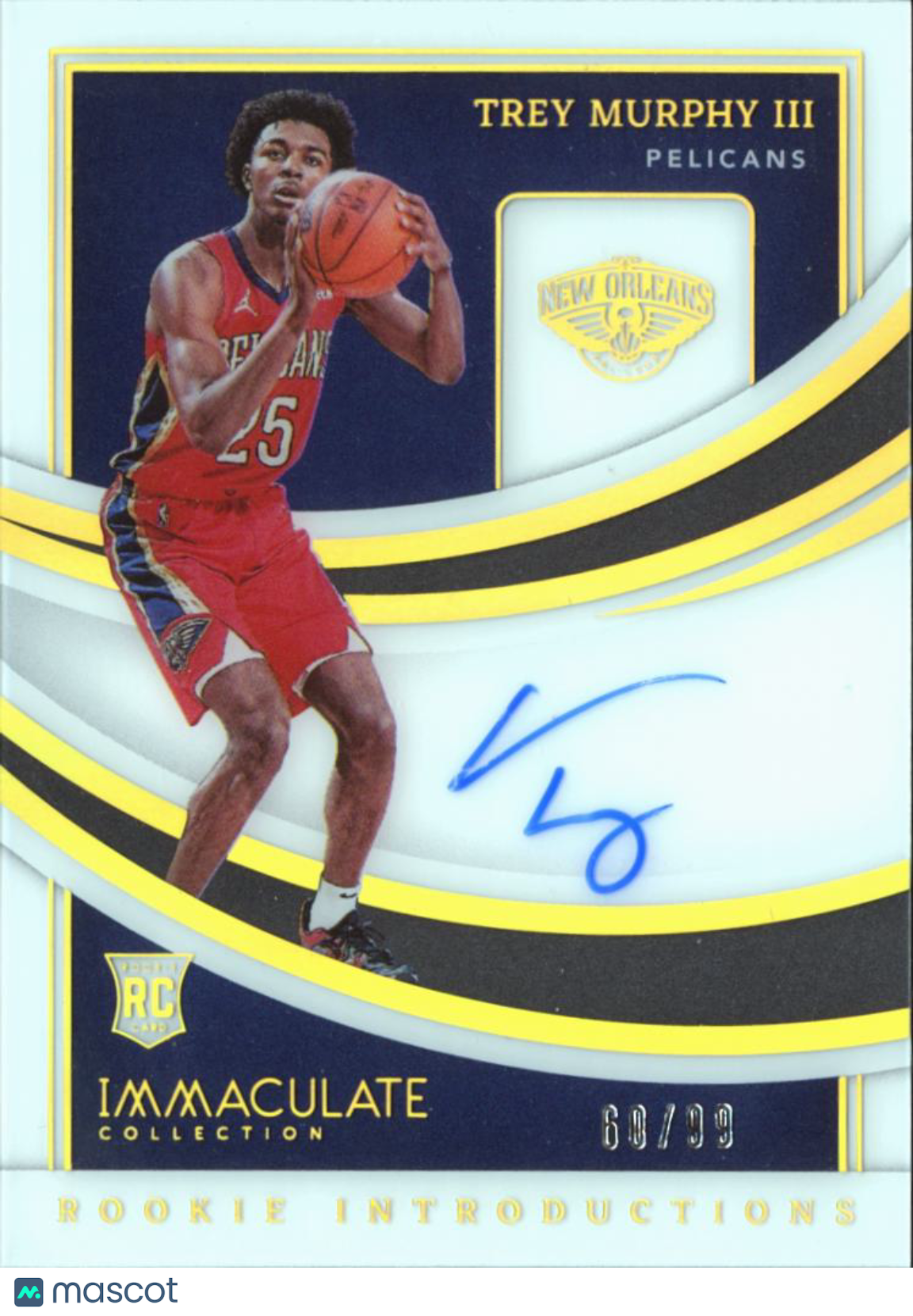 Trey Murphy III 2022 Immaculate Auto Autograph Rookie RC 60/99 Pelicans