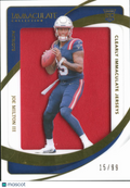 Joe Milton III 2024 Immaculate Clearly Jersey Patch RC 15/99 Cowboys Patriots