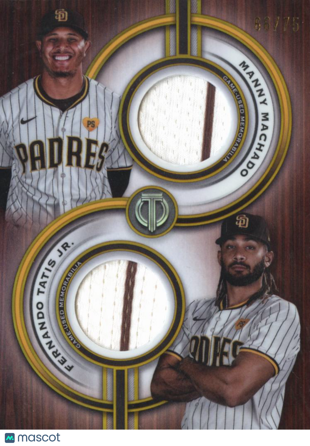 Fernando Tatis / Manny Machado 2025 Topps Tribute Dual Patch 66/75 Padres