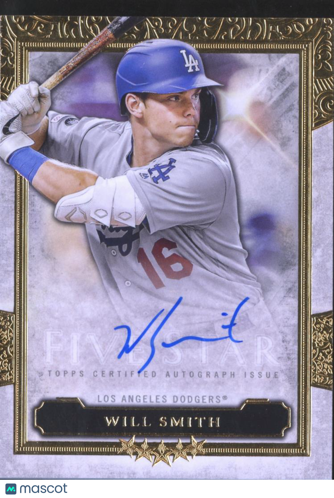 Will Smith 2020 Topps Five Star Auto Autograph Los Angeles Dodgers