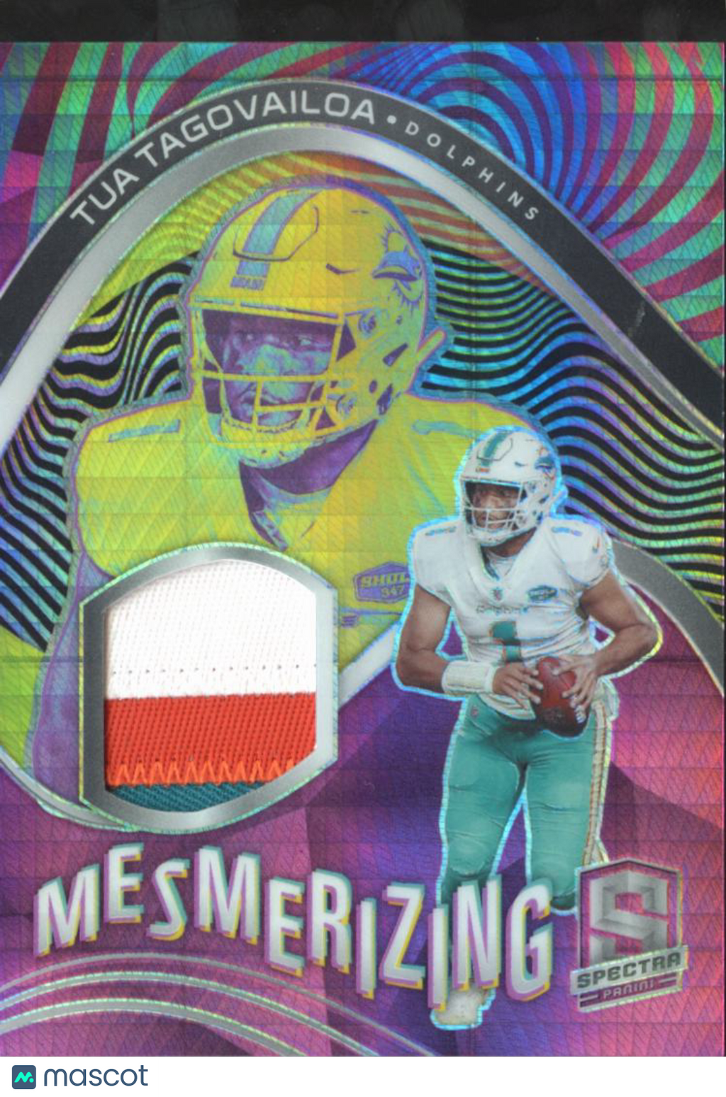 Tua Tagovailoa 2021 Spectra Mesmerizing Jersey Patch 6/15 Miami Dolphins