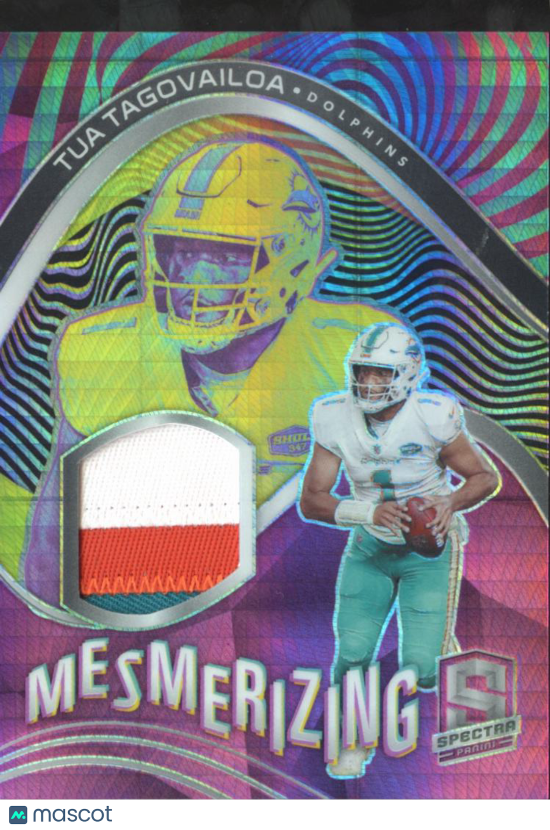 Tua Tagovailoa 2021 Spectra Mesmerizing Jersey Patch 6/15 Miami Dolphins