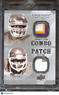 Adrian Peterson / Billy Sims 2010 UD Exquisite Game Used Patch 8/50 Sooners