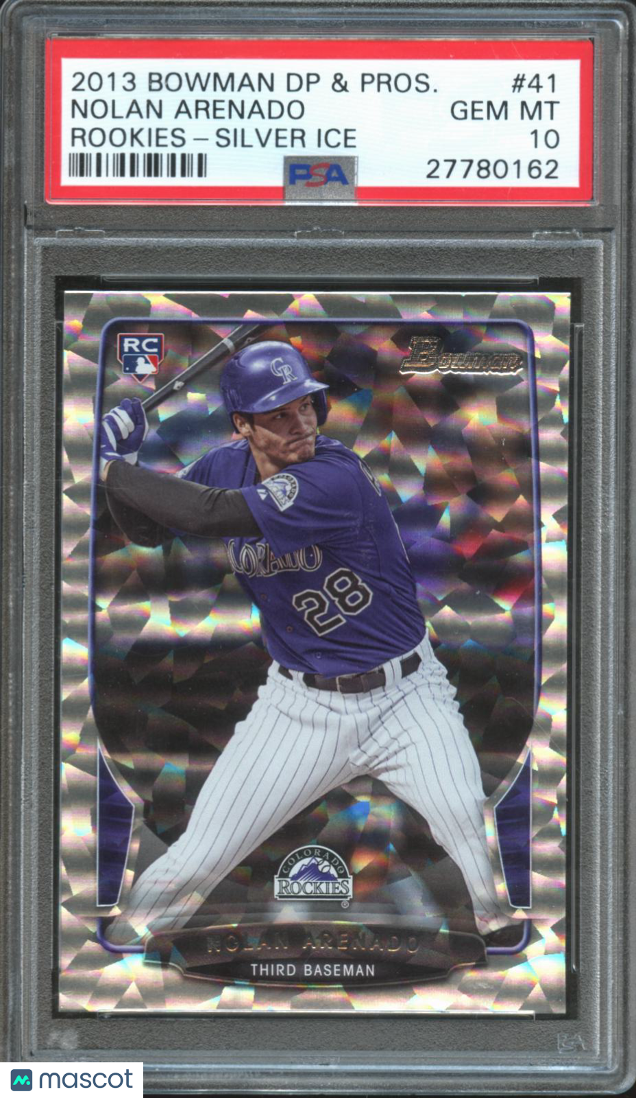 Nolan Arenado 2013 Bowman Rookie RC Silver Ice Colorado Rockies PSA 10