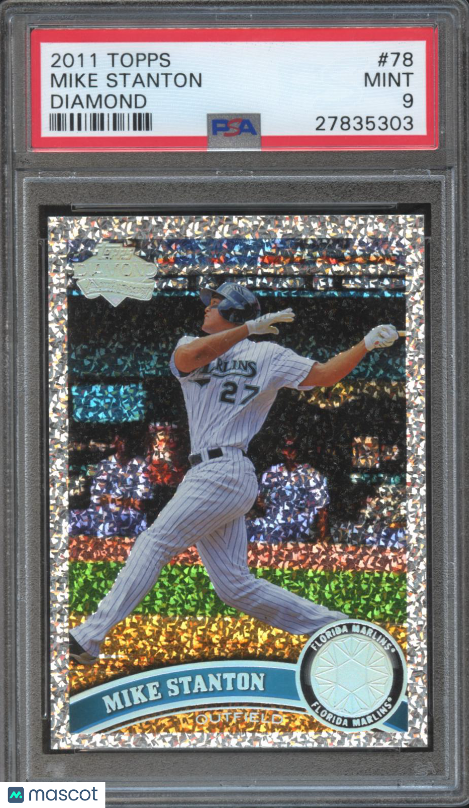 Mike Stanton 2011 Topps Diamond Anniversary Florida Marlins #78 PSA 9