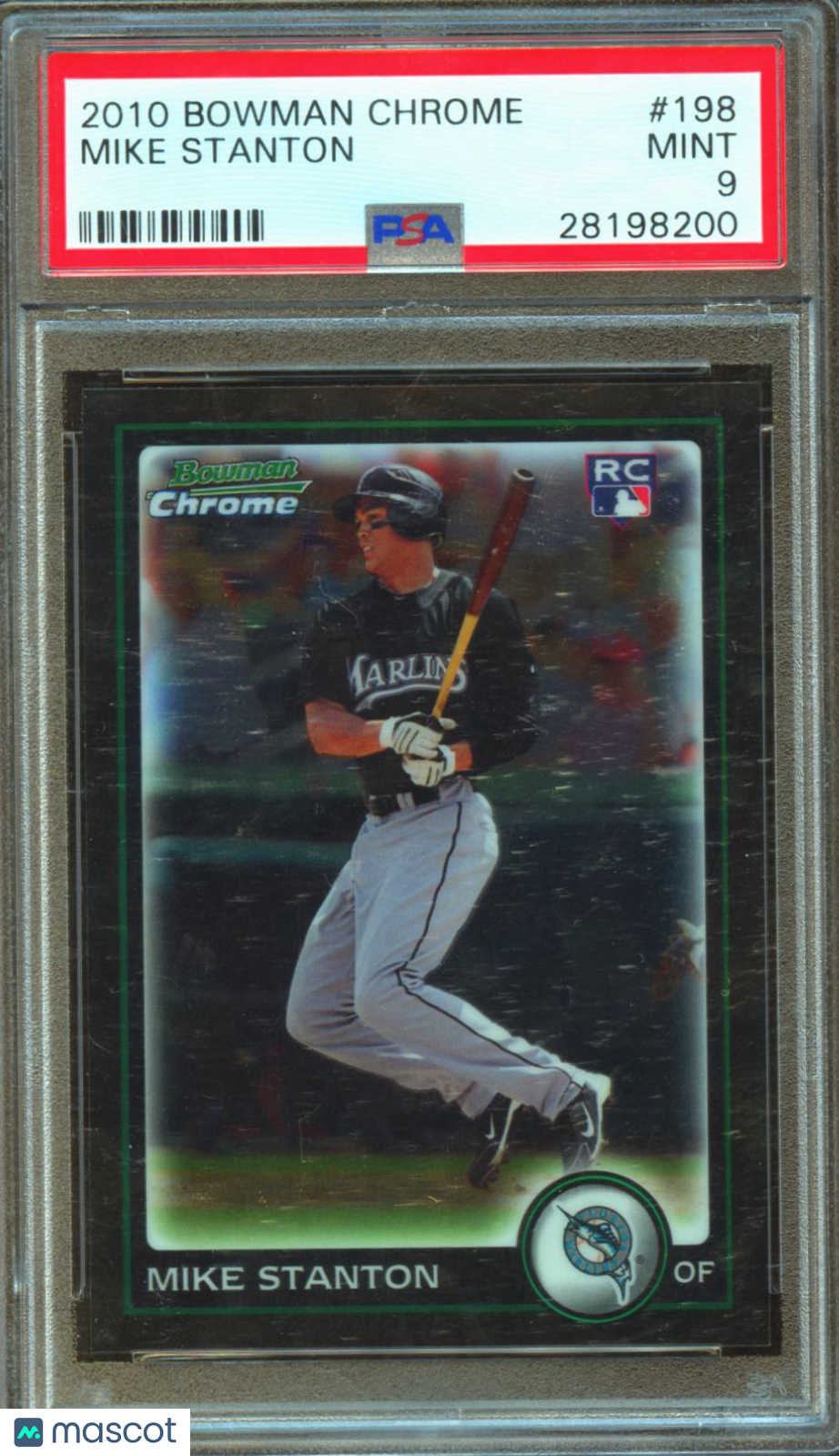 Mike Stanton 2010 Bowman Chrome Rookie RC Florida Marlins #198 PSA 9