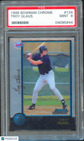 Troy Glaus 1998 Bowman Chrome Rookie RC Anaheim Angels #134 PSA 9