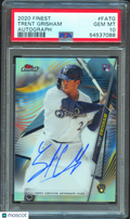 Trent Grisham 2020 Finest Auto Autograph RC Rookie Milwauee Brewers PSA 10