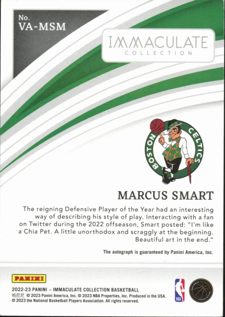 Marcus Smart 2022-23 Immaculate Auto Autograph 91/99 Boston Celtics