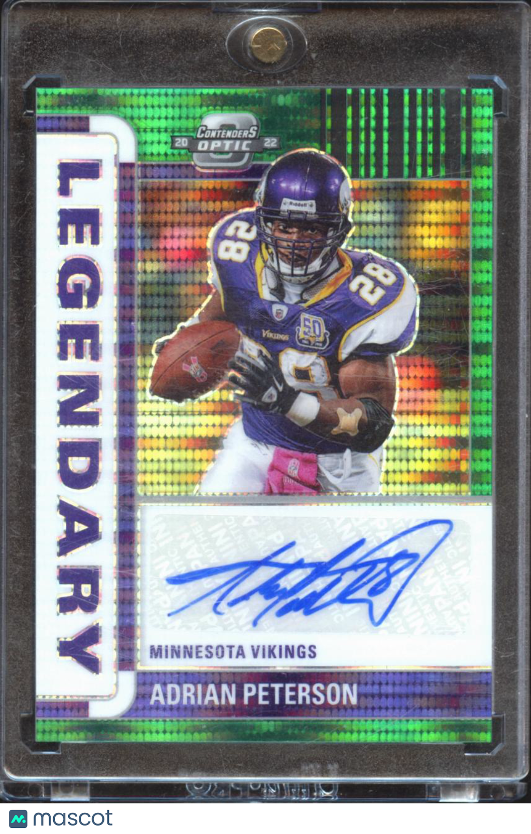 Adrian Peterson 2022 Contenders Optic Auto Autograph 8/15 Minnesota Vikings
