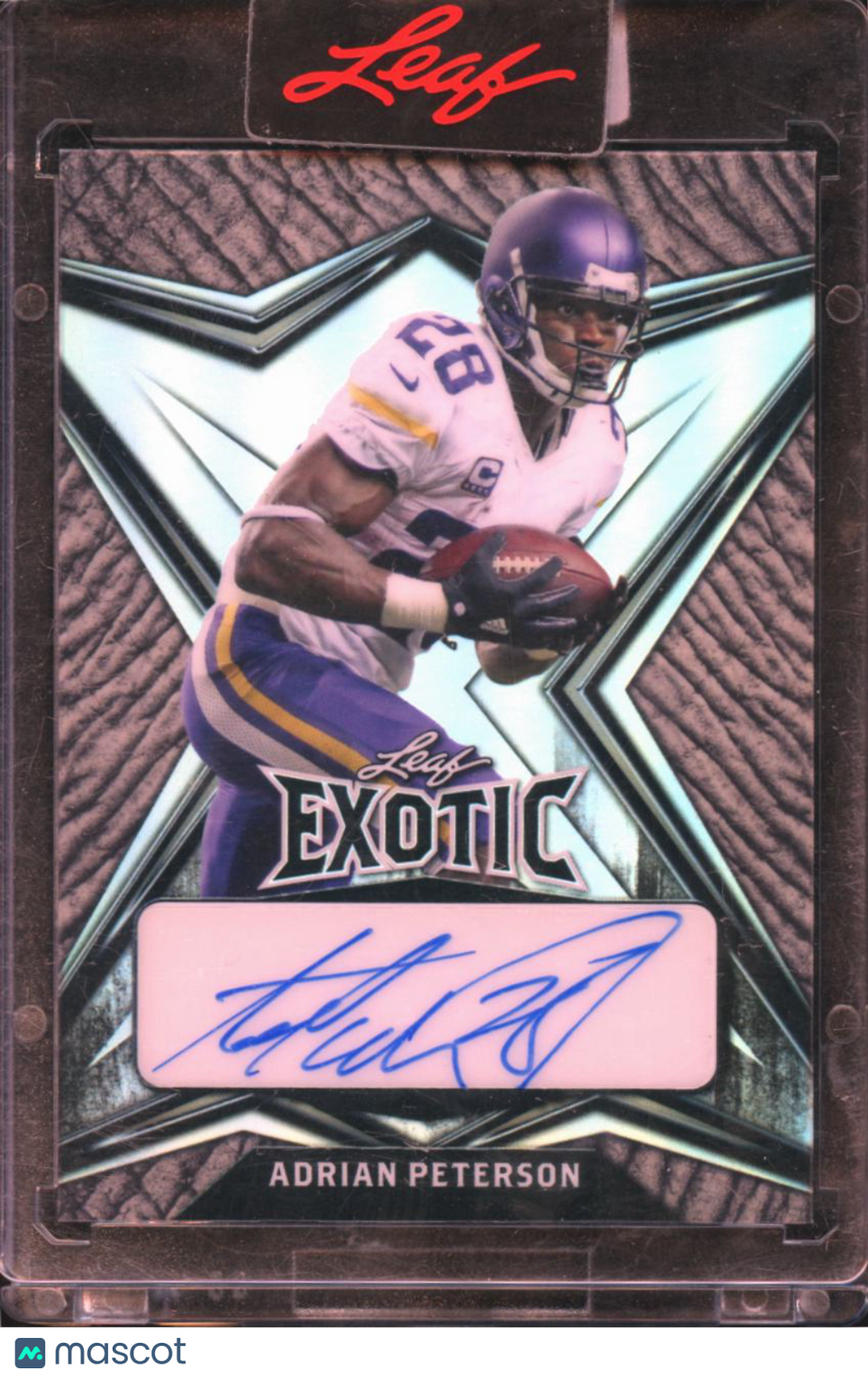 Adrian Peterson 2022 Leaf Exotic Auto Autograph 3/8 Minnesota Vikings