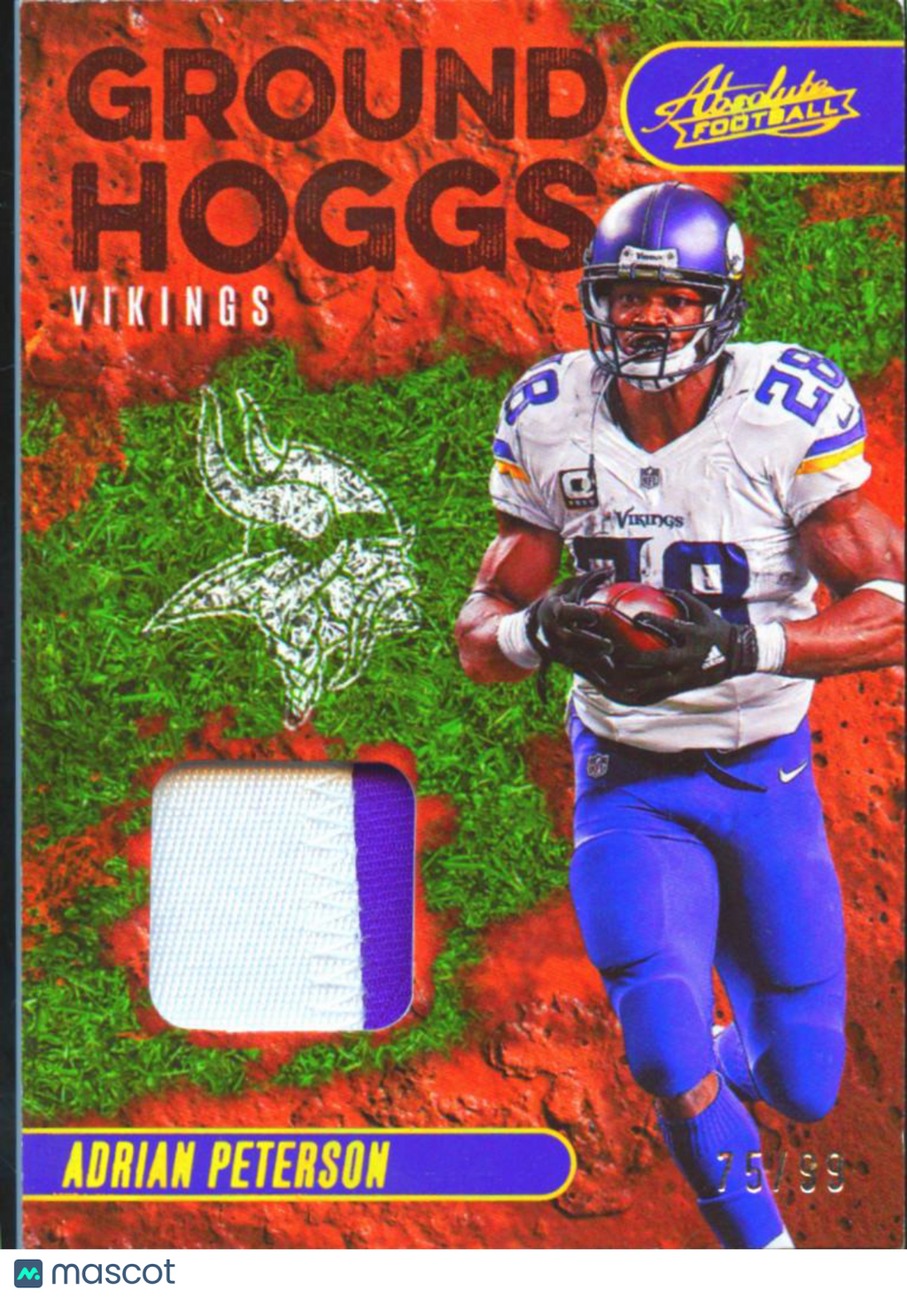 Adrian Peterson 2023 Absolute 2 Color Jersey Patch 75/99 Minnesota Vikings