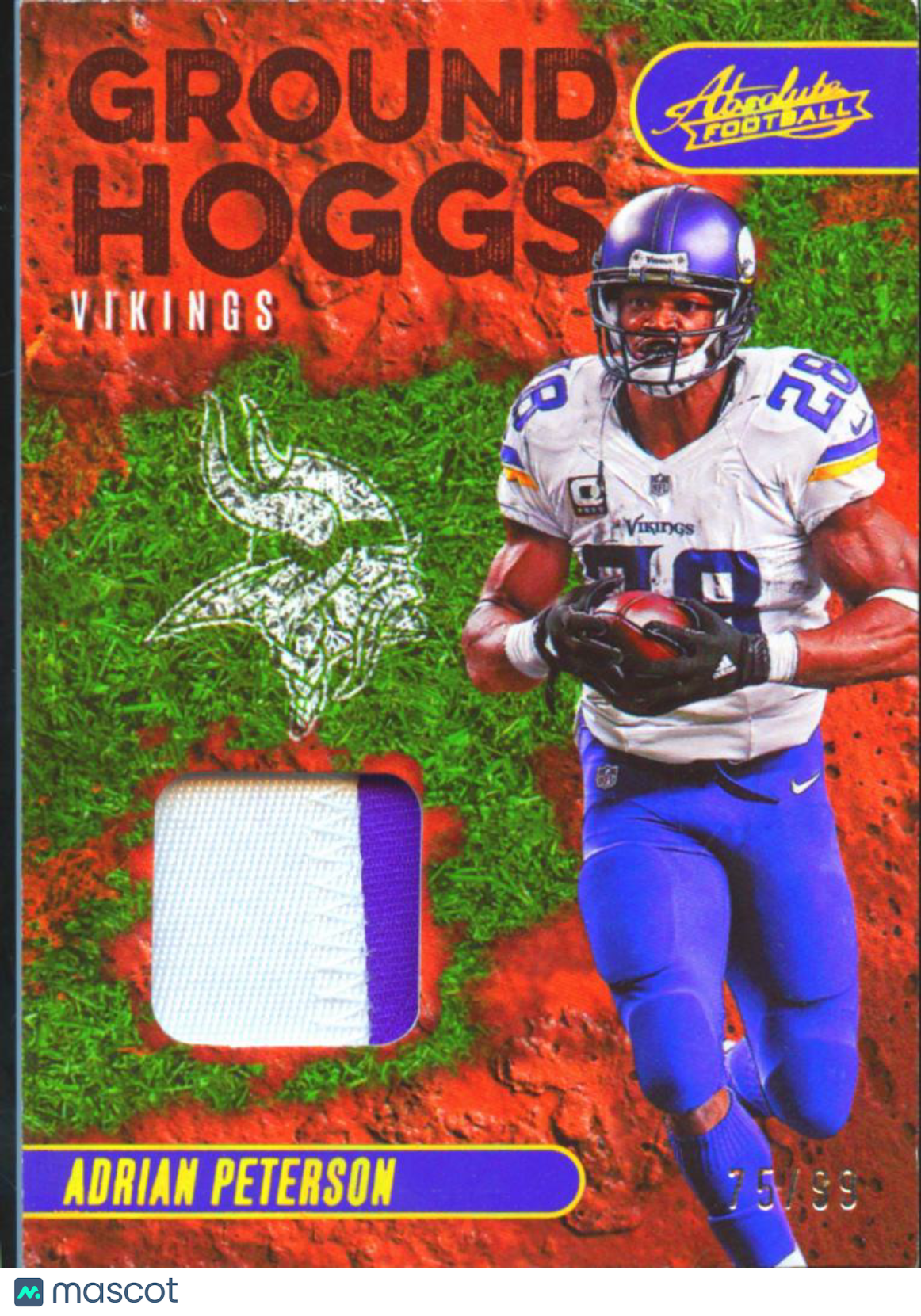 Adrian Peterson 2023 Absolute 2 Color Jersey Patch 75/99 Minnesota Vikings