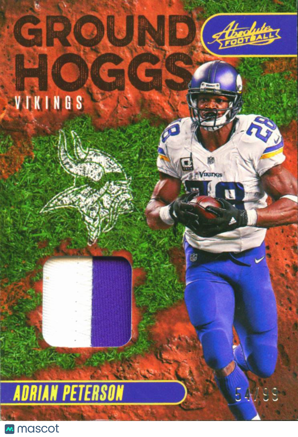 Adrian Peterson 2023 Absolute 2 Color Jersey Patch 54/99 Minnesota Vikings