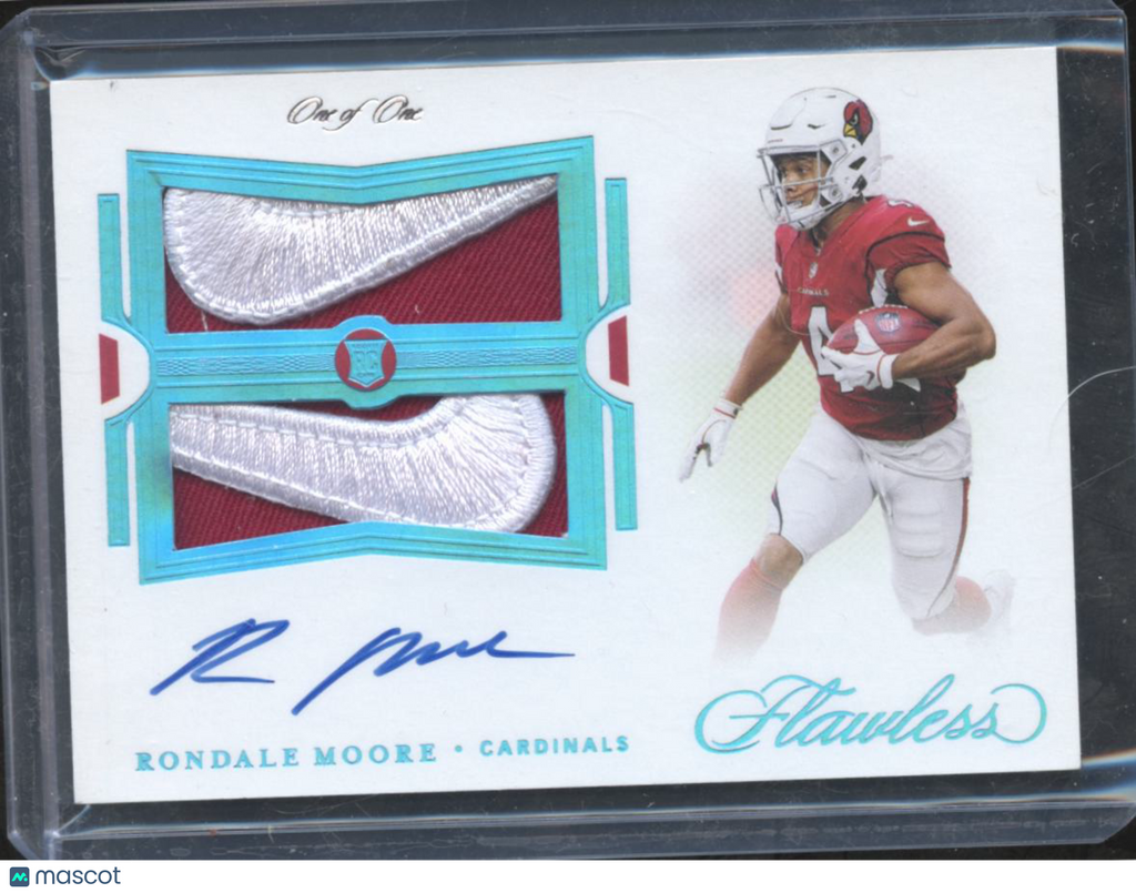 Rondale Moore 2021 Flawless Auto Autograph NIKE SWOOSH Patch RC 1/1 Cardinals