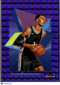 Victor Wembanyama 2025 Topps Finest Purple Geometric Refractor 47/100 Spurs