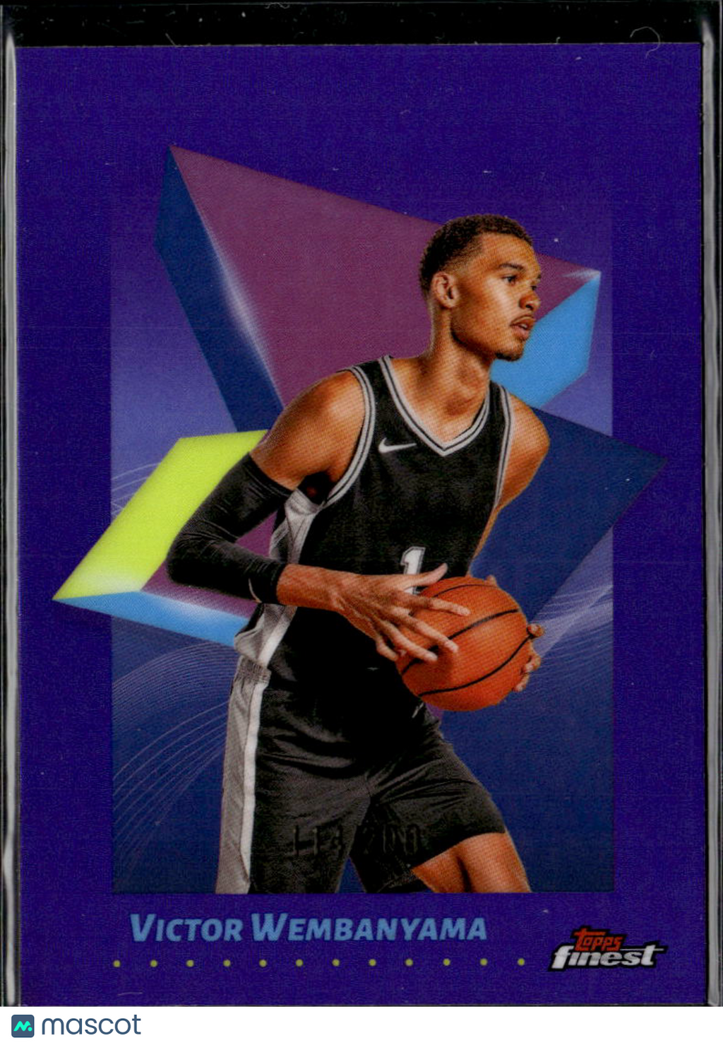 Victor Wembanyama 2025 Topps Finest Purple Refractor 114/200 San Antonio Spurs