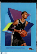 Victor Wembanyama 2025 Topps Finest Sky Blue Refractor San Antonio Spurs