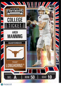 Arch Manning 2025 Contenders Red Blue Rookie RC SSP #1 Texas Longhorns