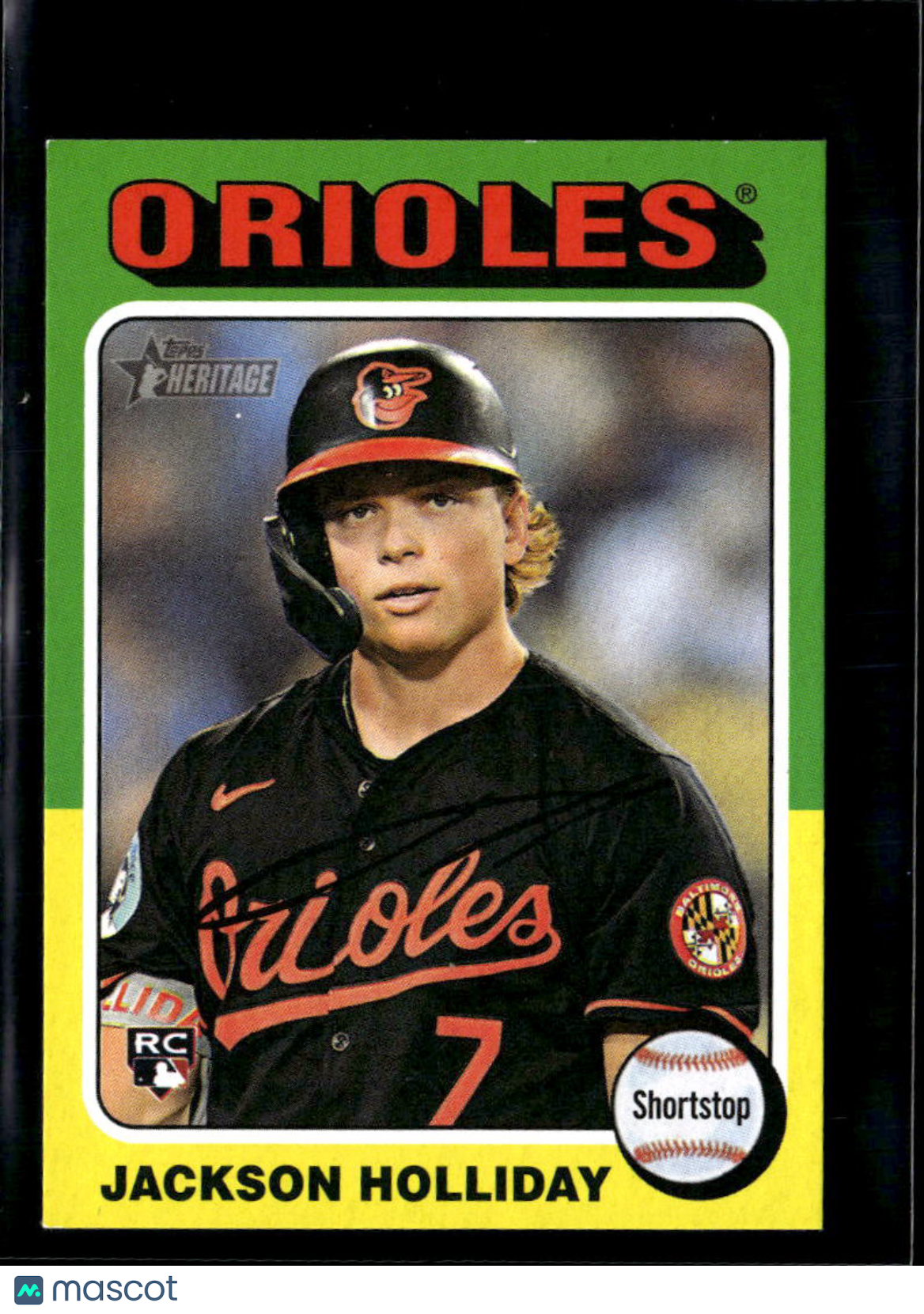 Jackson Holliday 2024 Topps Heritage MINI SSP SHORTPRINT RC Baltimore Orioles