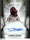 Tim Rose as Admiral Ackbar Topps Star Wars Masterwork Auto Autograph 17/50