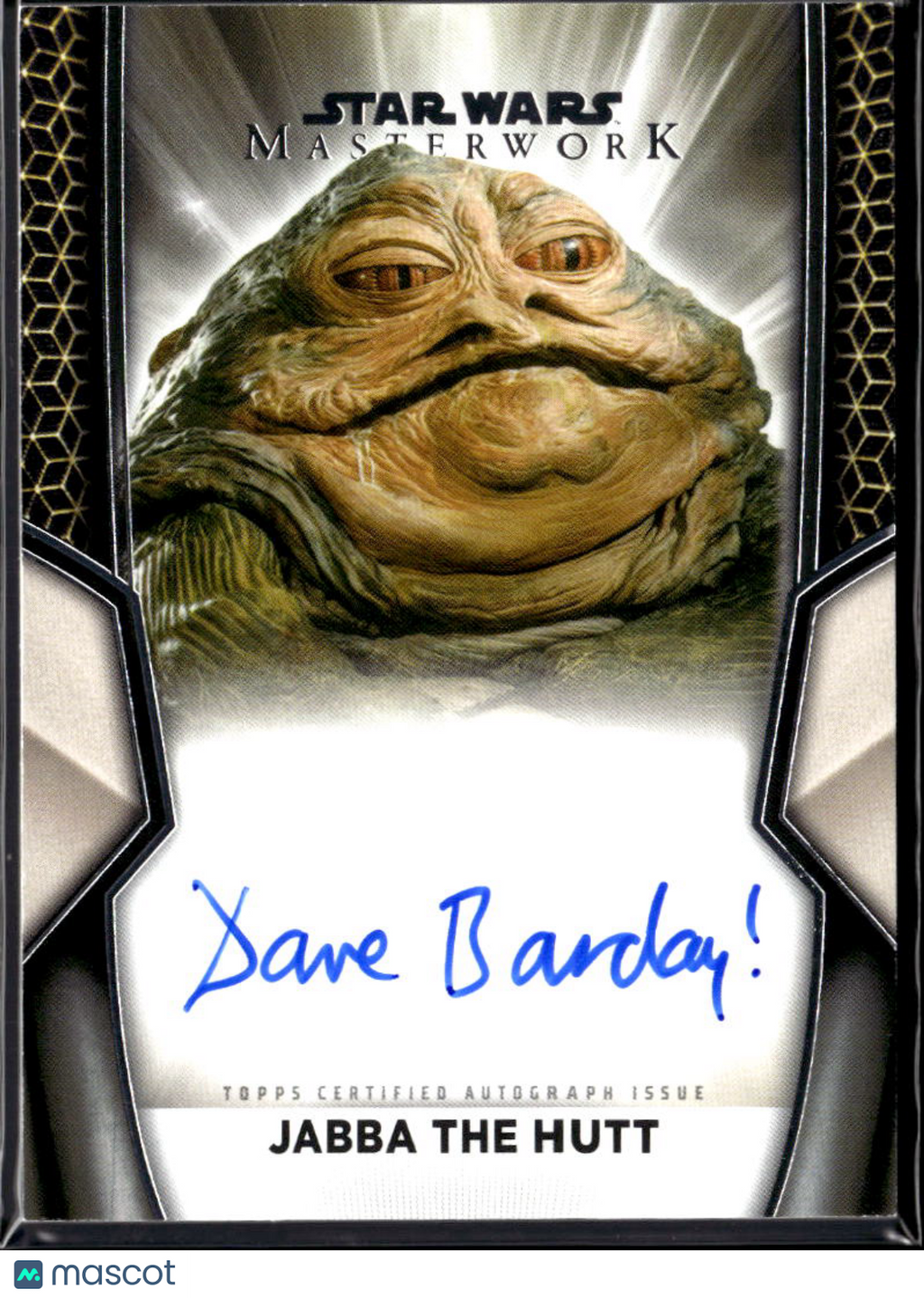 David Barclay as Jabba The Hutt 2025 Topps Star Wars Masterwork Auto Autograph