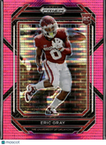 Eric Gray 2023 Prizm Draft Pink Pulsar Prizm Rookie RC 4/15 Oklahoma Sooners