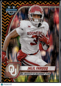 Jalil Farooq 2024 Bowman Chrome Gold Zig Zag Refractor RC 21/24 Oklahoma Sooners