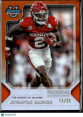 Jovantae Barnes 2023 Bowman Chrome National Orange Refractor 13/25 Sooners