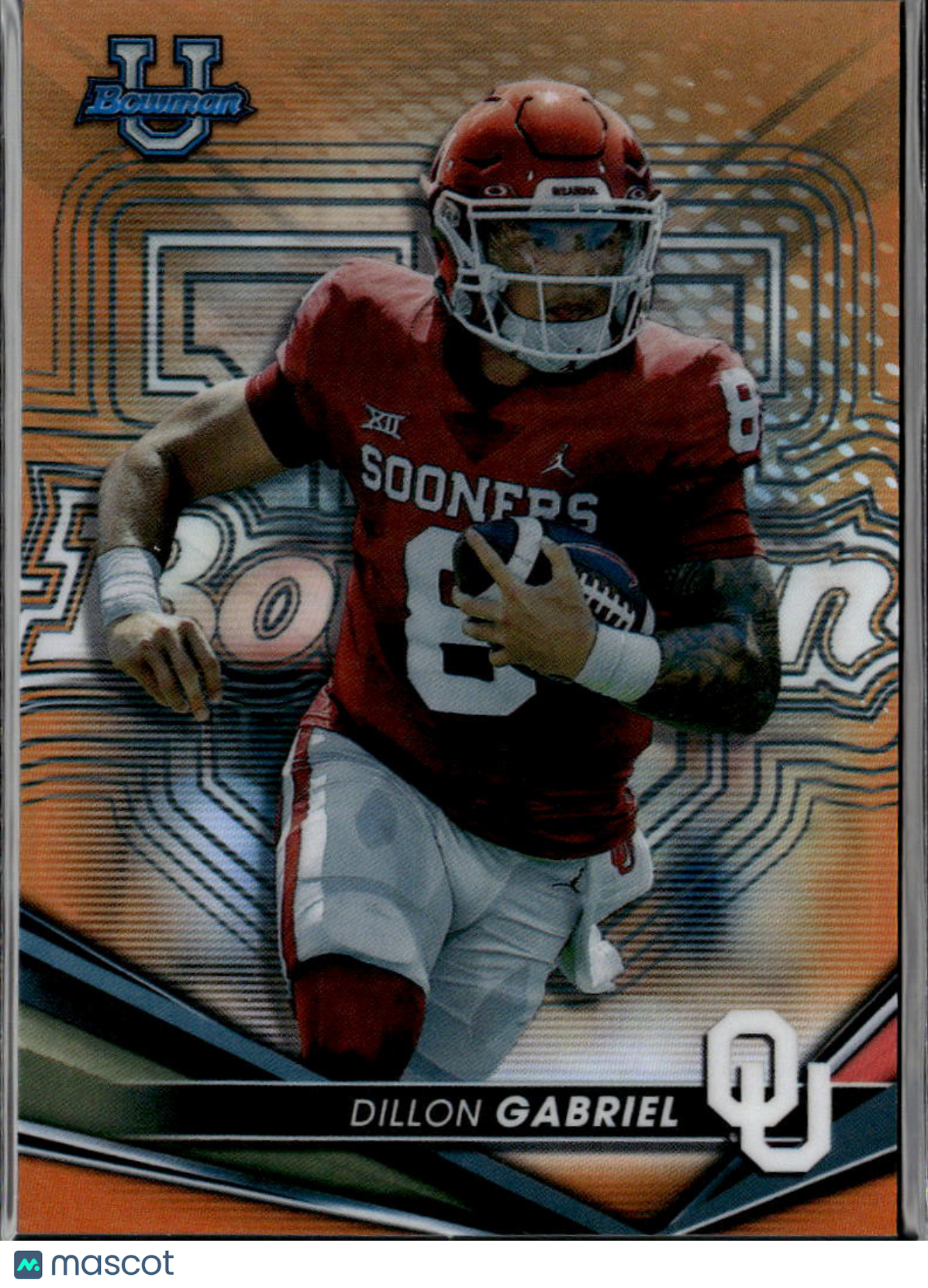 Dillon Gabriel 2022 Bowman's Best Orange Refractor RC 11/25 Oklahoma Sooners