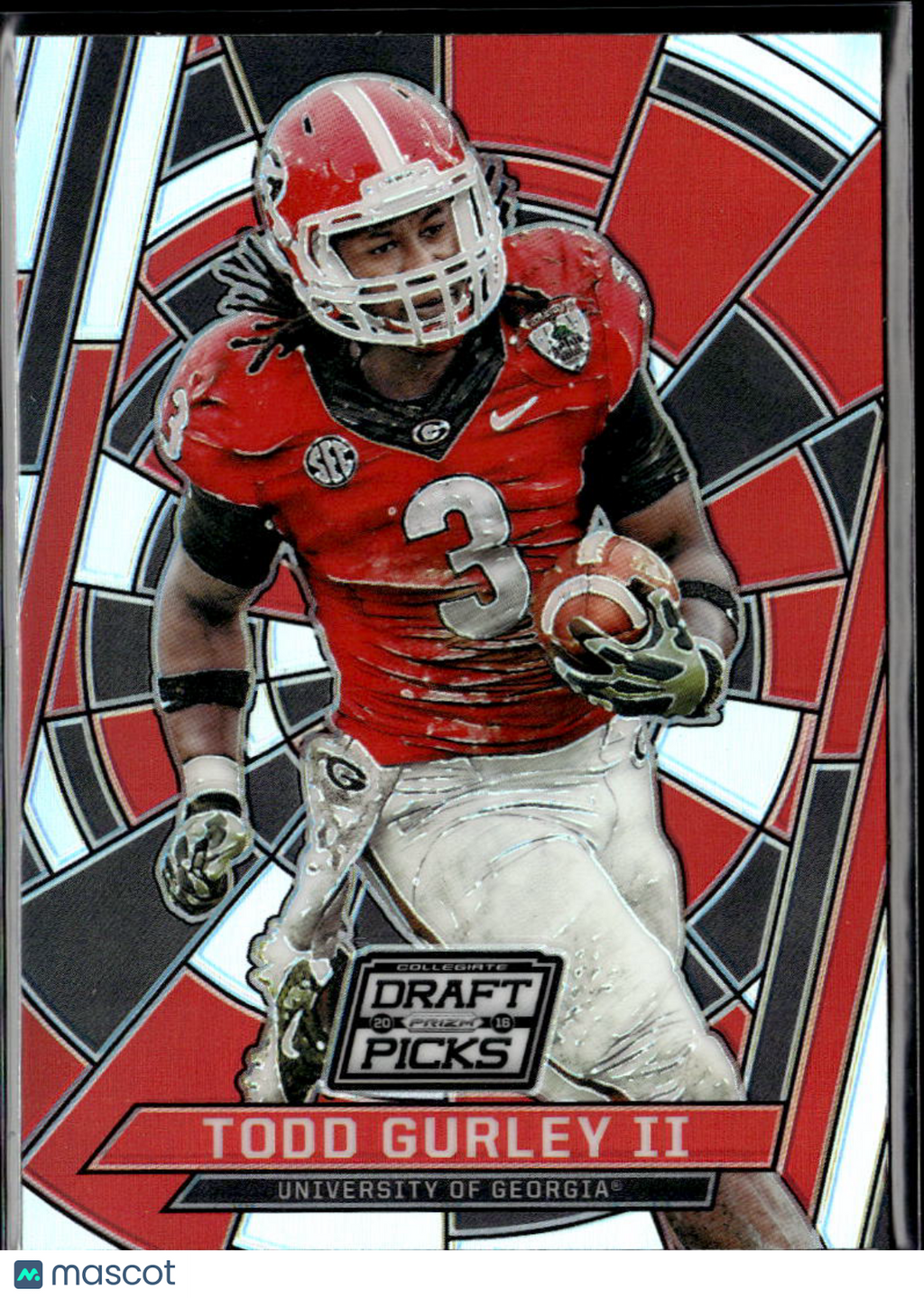 Todd Gurley II 2016 Prizm Draft Collegiate Stained Glass SSP Georgia Bulldogs