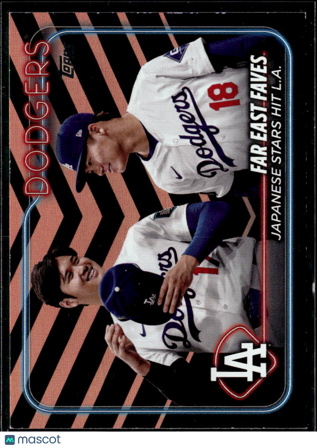Yoshinobu Yamamoto / Shohei Ohtani 2024 Topps RC Holiday Los Angeles Dodgers
