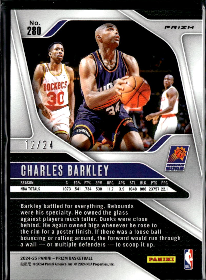 Charles Barkley 2024 Panini Prizm Basketball Gold Shimmer /24 Phoenix Suns