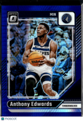 Anthony Edwards 2024-25 Optic Blue Hyper Prizm 43/175 Minnesota Timberwolves