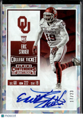 Eric Striker 2016 Contenders Auto Autograph Cracked Ice 17/23 Oklahoma Sooners