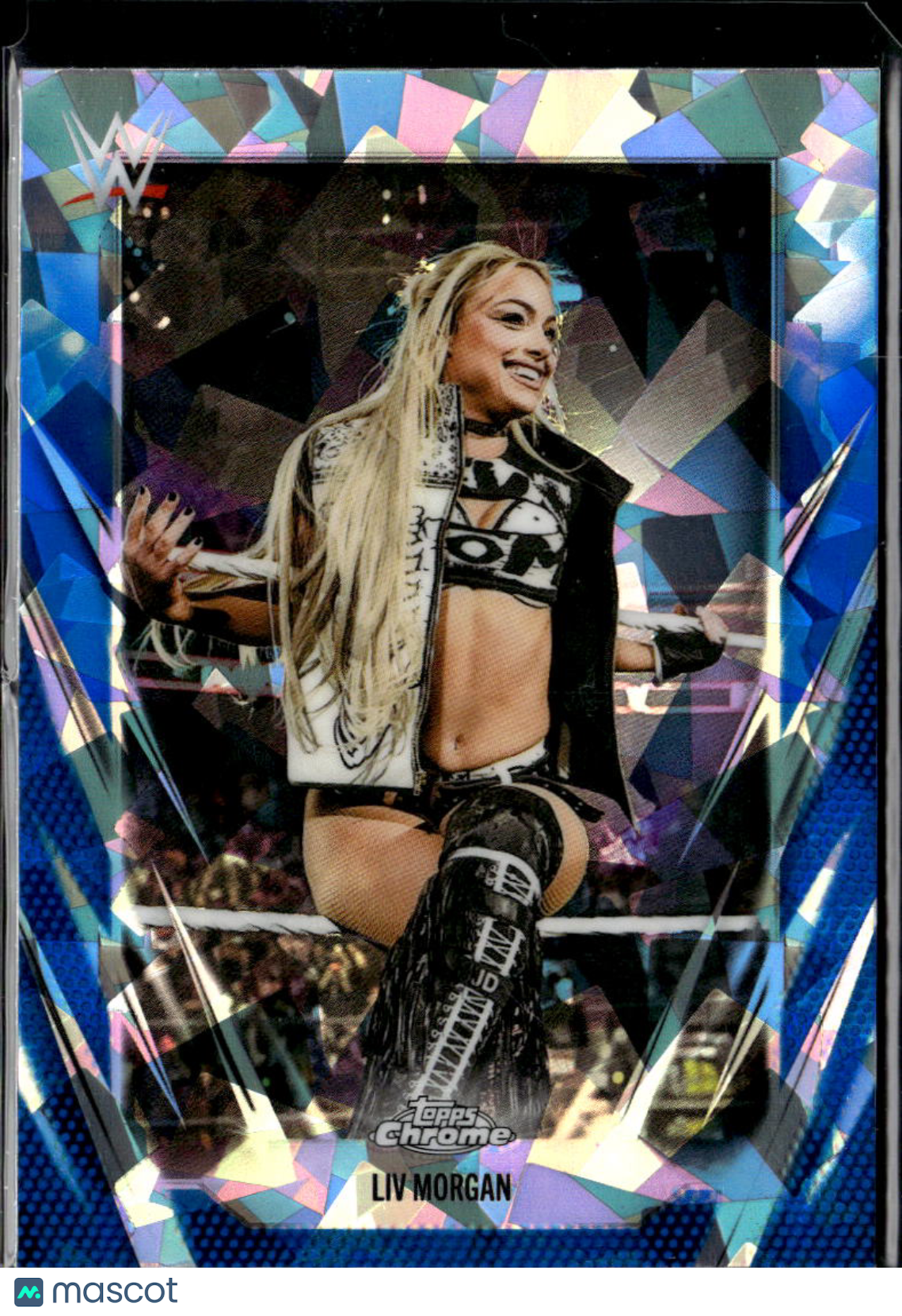 Liv Morgan 2026 Topps Chrome WWE Blue Sapphire The Judgment Day #17