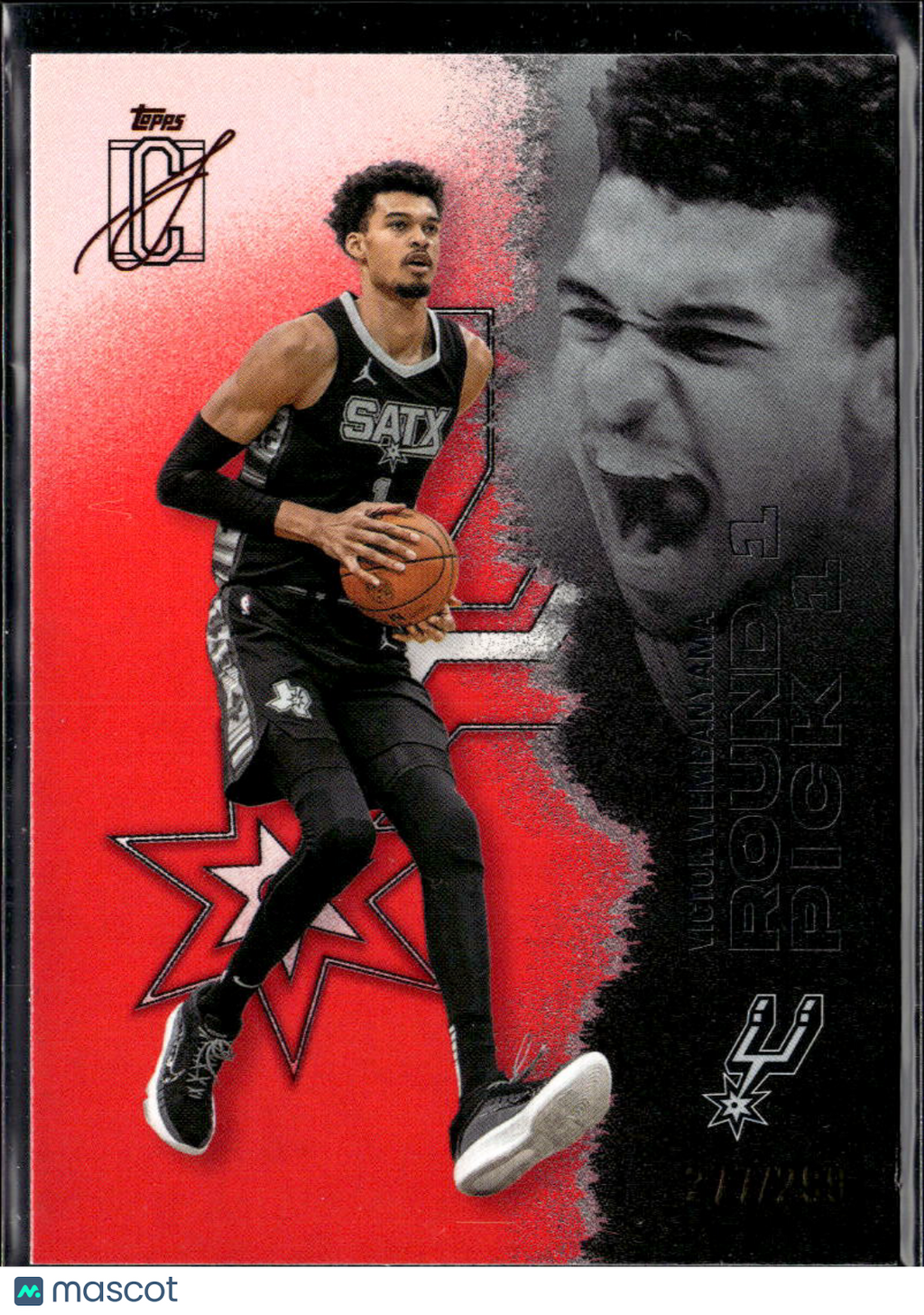 Victor Wembanyama 2026 Topps Signature Class Red 277/299 San Antonio Spurs